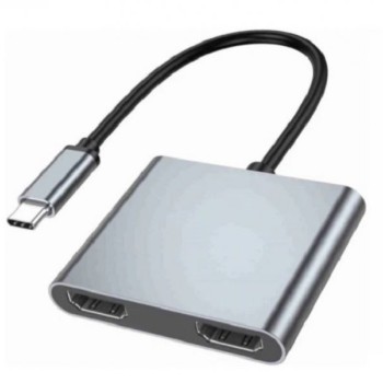 FAST ASIA Adapter-konvertor TIP C na 2xHDMI 4K+USB 3.0+TIP C (807)