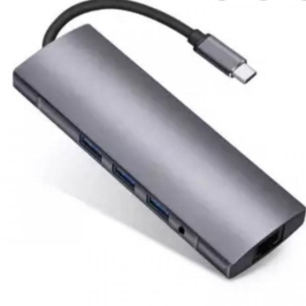 FAST ASIA Adapter-konvertor TIP-C na HDMI + 4XUSB 3.0 + TIP C + SD/Micro + Audio+VGA + RJ45