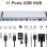 FAST ASIA Adapter TIP-C HUB na 4xUSB +SD/micro+RJ45+HDMI+ VGA+ PD+ Audio