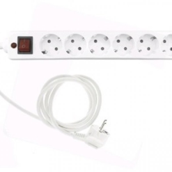 FAST ASIA Produžni kabl 6r/5m sa prekidacem i zaštitom 3x1,5mm (Linkom) - beli