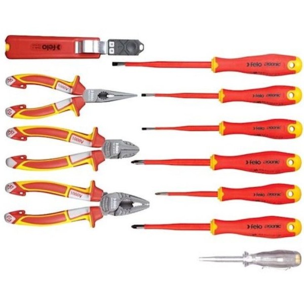 FELO Set alata Ergonic E-Slim VDE sa testerom i šrafcigerem SL/PH/PZ 41381104 11 kom