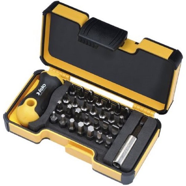 FELO Set alata XS-Strongbox Bits 30 sa ručkom i držačem bitova SL/PH/PZ/HEX/TX/SP 02073006 30 kom