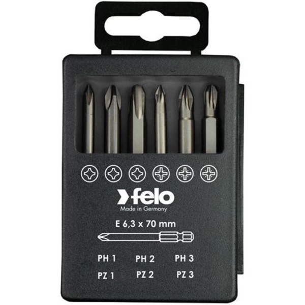 FELO Set bitova Industrial Bit-box Profi 73 mm PH/PZ 03291716 6 kom (03291716)
