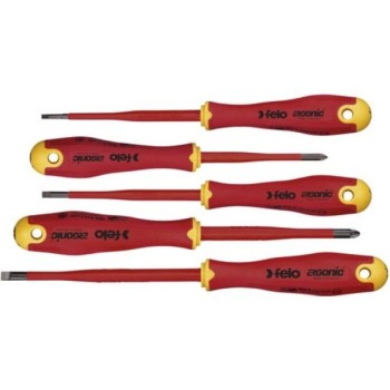 FELO Set dielektrični šrafcigeri Ergonic VDE E-slim SL/PZ 41385398 5 kom