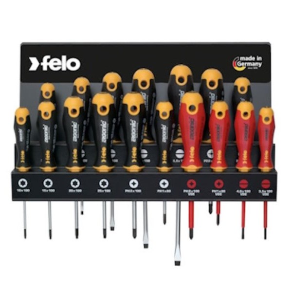 FELO Set šrafcigera Ergonic sa VDE šrafcigerima SL/PH/PZ/TX 17/1 40091743
