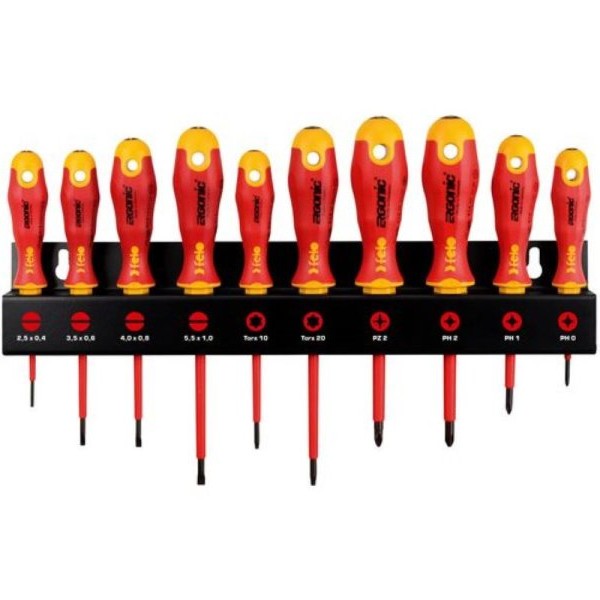 FELO Set šrafcigera Ergonic VDE SL/PH/PZ/TX 41491093 10 kom