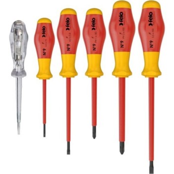 FELO Set šrafcigera No.9 VDE SL/PH sa testerom napona 91396198 6 kom