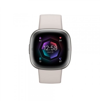 FitBit Sense 2 Lunar White/Platinum Aluminum