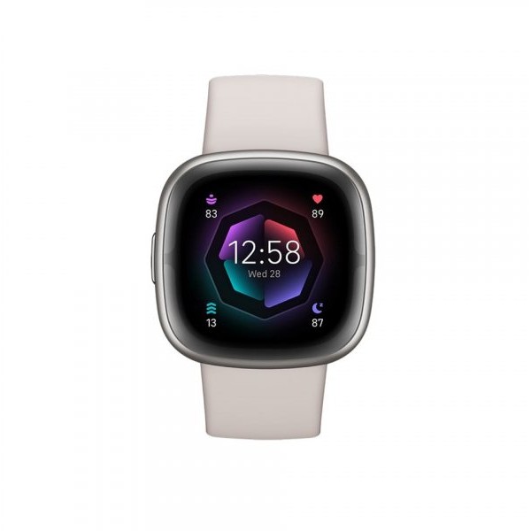 FitBit Sense 2 Lunar White/Platinum Aluminum