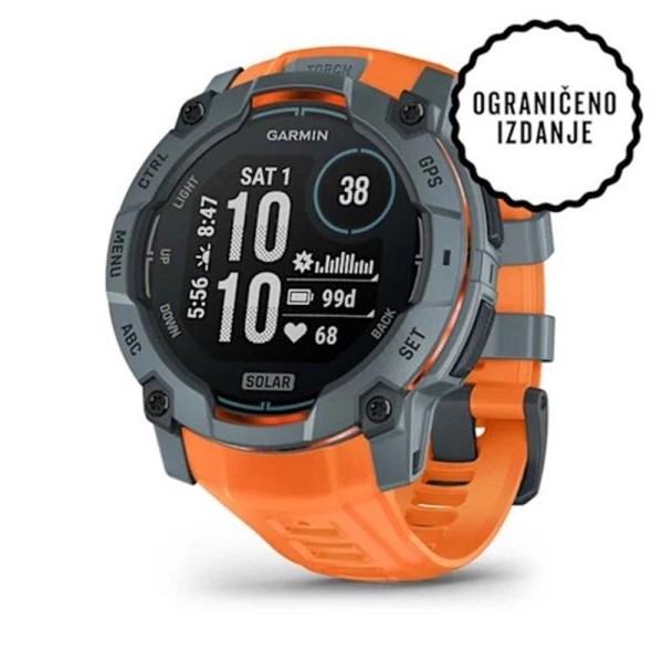 GARMIN Instinct 3 50 SOLAR Orange (010-02935-01)