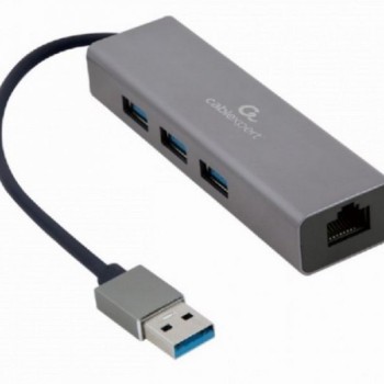 GEMBIRD A-AMU3-LAN-01 USB AM Gigabit network adapter with 3-port USB 3.0 hub 40285