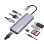 GEMBIRD A-CM-COMBO9-06 ** USB-C 9-in-1 multi-port RJ45+USB3.0+SD+USB-C+HDMI+USB2.0+3,5mm (1359)