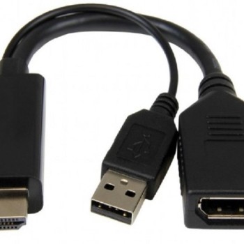GEMBIRD A-HDMIM-DPF-01 Active 4K HDMI to DisplayPort adapter, black 42540