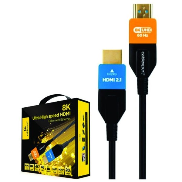 GEMBIRD CC-HDMI8K-AOC-20M Gembird Active Optical (AOC) ULTRA High speed HDMI 2.1 8K UHD with Ethernet 20m