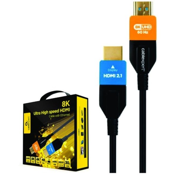GEMBIRD CC-HDMI8K-AOC-30M Gembird Active Optical (AOC) ULTRA High speed HDMI 2.1 8K UHD with Ethernet 30m