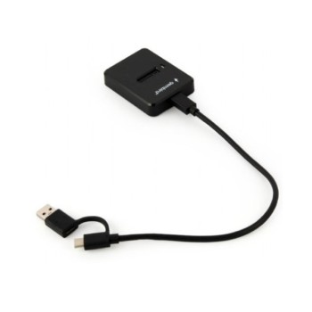 GEMBIRD DD-U3M2 Desktop USB Type-C M.2 SATA & NVME SSD drive docking station crni