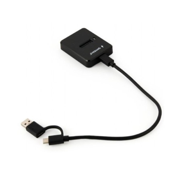 GEMBIRD DD-U3M2 Desktop USB Type-C M.2 SATA & NVME SSD drive docking station crni