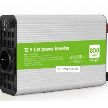 GEMBIRD EG-PWC800-01 12V Auto inverter DC/AC 800W+USB port