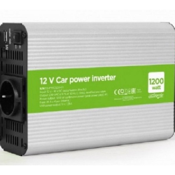 GEMBIRD GEMBIRD EG-PWC1200-01 Gembird 12V Auto inverter DC/AC 1200W+USB port