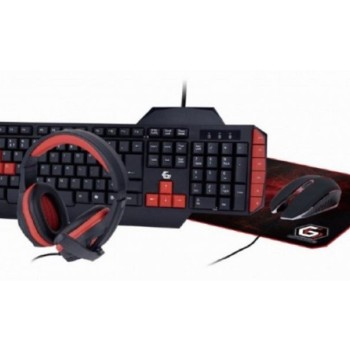 GEMBIRD GGS-UMG4-02 4-in-1 Gejmerski set tastatura, miš, slusalice i podloga