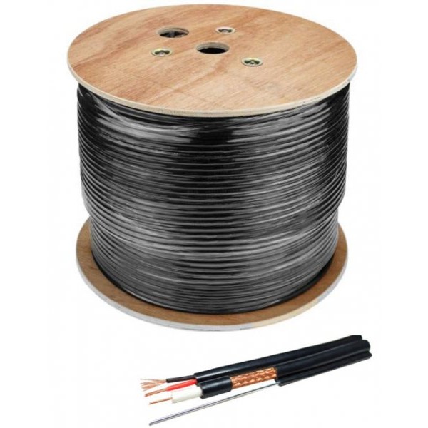 GEMBIRD KABL-COAX-RG59+2X0.75 CCA/PE/300M/MSG outdoor koaksialni kabl sa napojnim kablom 2x0,75 + SAJLA 300m