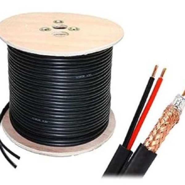 GEMBIRD KABL-COAX-RG59+2X0.75 CCA/PVC/300M koaksialni kabl sa napojnim kablom 2x0,75mm black 300m
