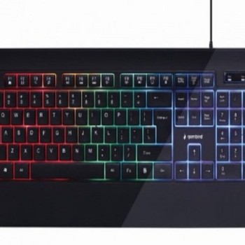 GEMBIRD KB-UML-03 Rainbow multimedijalna tastatura sa pozadinskim osvetljenjem, US layout USB