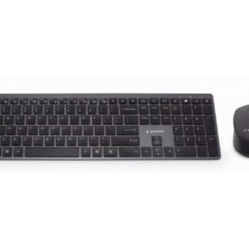 GEMBIRD KBS-ECLIPSE-M500 Gembird Backlight Pro Business Slim wireless desktop set, US layout, black