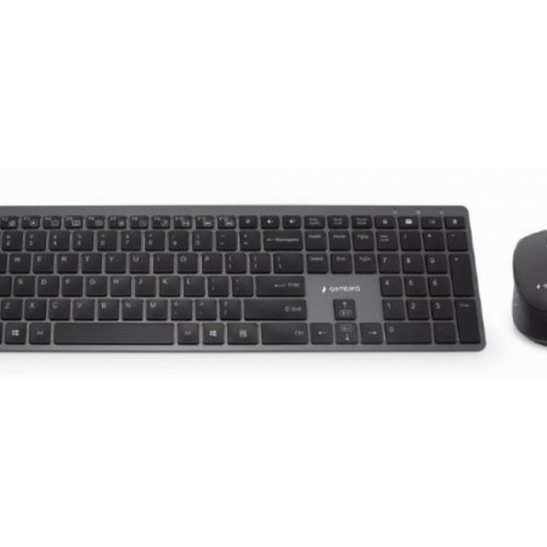 GEMBIRD KBS-ECLIPSE-M500 Gembird Backlight Pro Business Slim wireless desktop set, US layout, black
