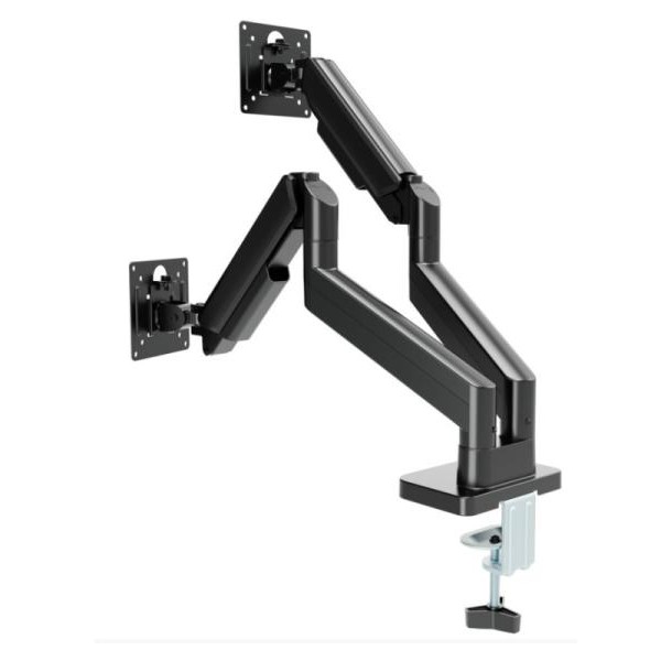 GEMBIRD MA-DA2-06 Gembird Podesivi dupli stoni drzac za monitor, tilt, 17-32 max.10kg Black