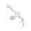 GEMBIRD MA-DA2-06-W Gembird Podesivi dupli stoni drzac za monitor, tilt, 17-32 max.10kg White