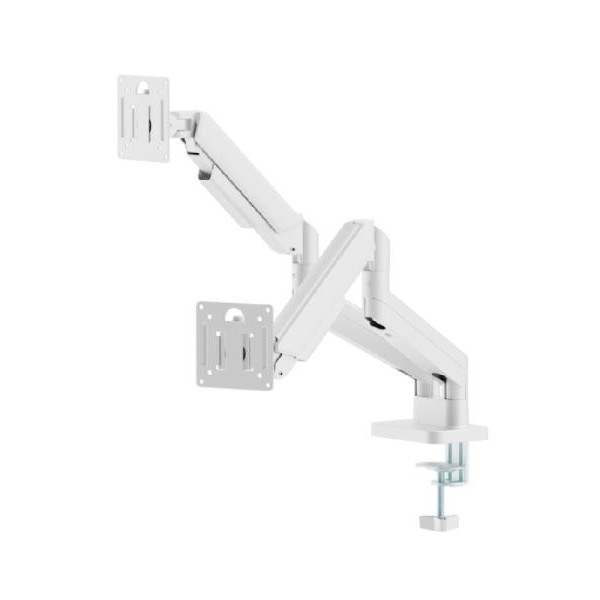 GEMBIRD MA-DA2-06-W Gembird Podesivi dupli stoni drzac za monitor, tilt, 17-32 max.10kg White