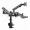 GEMBIRD MA DA3 02 Podesivi stoni drzac za monitor tilt, 17 32 max.2x8kg +nosac za laptop,full motion