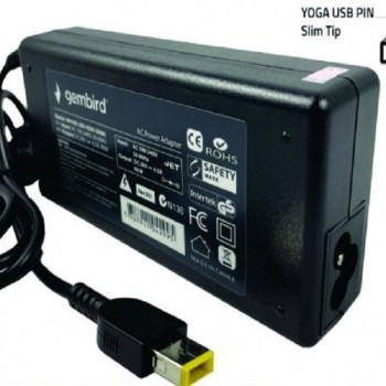 GEMBIRD NPA90-200-4500 (IB08)punjač za laptop 90W-20V-4.5A, USB Yellow PIN (1229) 38967