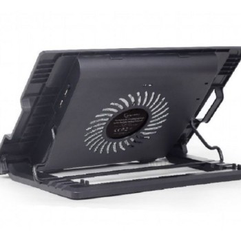 GEMBIRD Postolje sa hladnjakom za laptop do 17 inča, 15cm ventilaror, podešavanje visine, LED (NBS-1F17T-01)