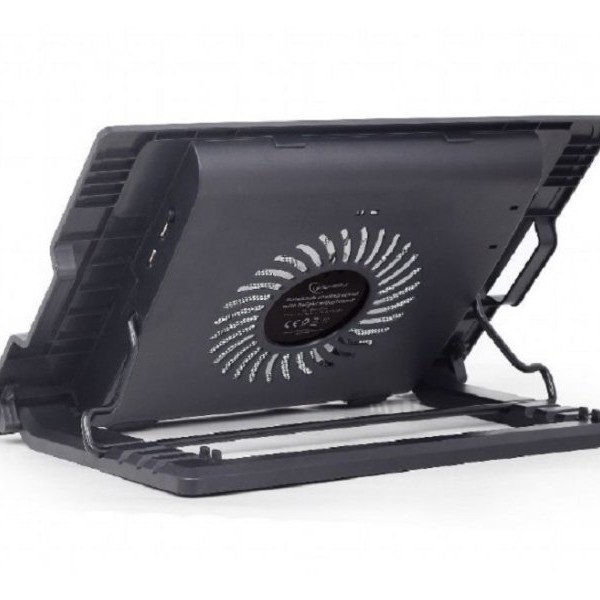 GEMBIRD Postolje sa hladnjakom za laptop do 17 inča, 15cm ventilaror, podešavanje visine, LED (NBS-1F17T-01)