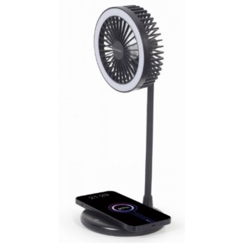GEMBIRD TA-WPC10-LEDFAN-01 ventilator sa lampom i bezicnim punjacem
