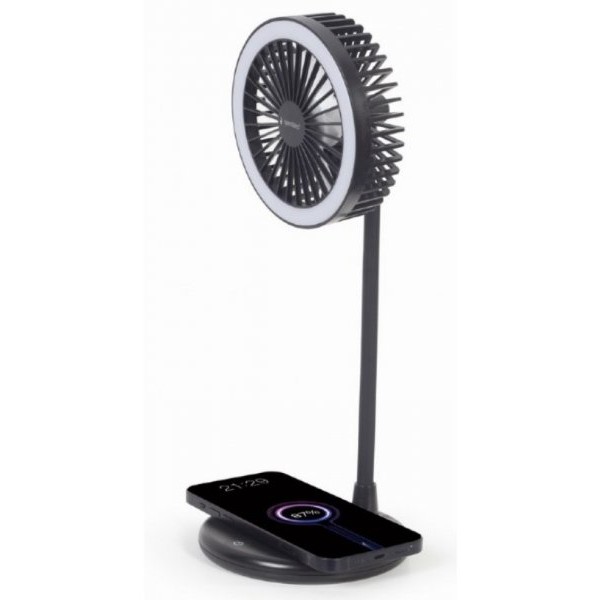 GEMBIRD TA-WPC10-LEDFAN-01 ventilator sa lampom i bezicnim punjacem