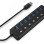 GEMBIRD UHB-U3P7P-01 Gembird 7-port USB 3.1 (Gen 1) hub with switches, black