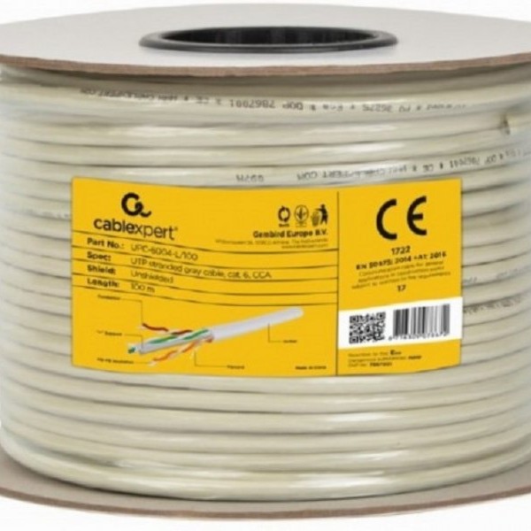 GEMBIRD UPC-6004-L/100 UTP, cat.6, Indoor, licnasti, CCA, kotur 100m 2356