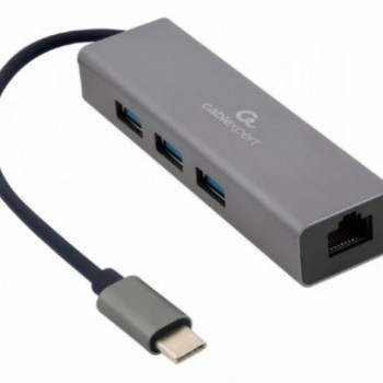 GEMBIRD USB-C Gigabit network adapter + 3-port USB 3.1 HUB (A-CMU3-LAN-01)