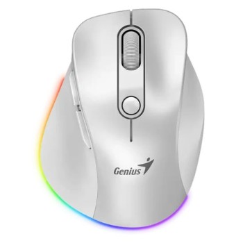 GENIUS Ergo 9000S Pro Pearl White USB Bežični Pine Wood miš