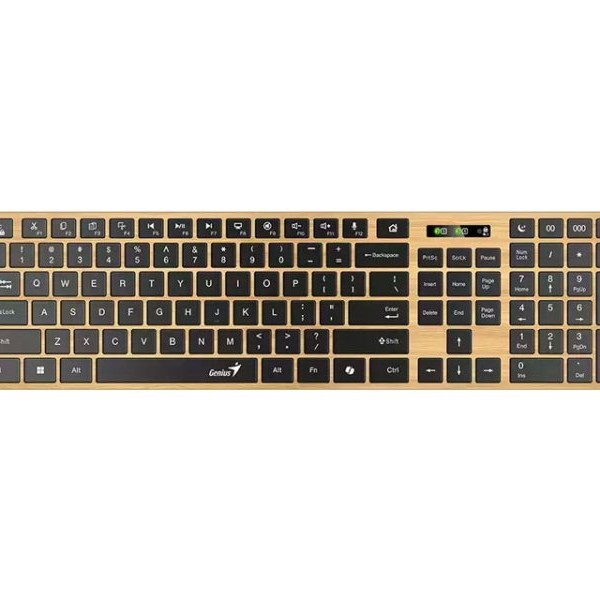 GENIUS SlimStar 7250BT, AI, Pine Wood YU wireless tastatura