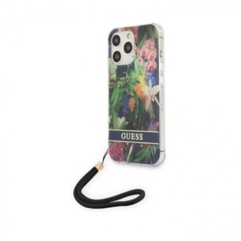 Guess Futrola za iPhone 13 Pro Blue Flower Strap