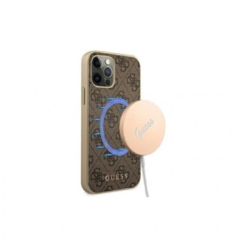 Guess Futrola za iPhone 13 Pro Brown 4G Collection MagSafe