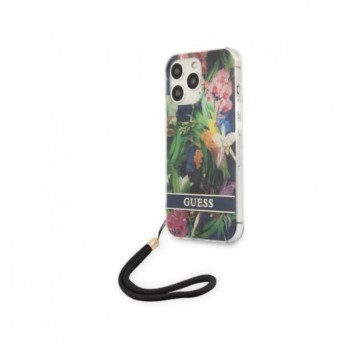 Guess Futrola za iPhone 13 Pro Max Blue Flower Strap