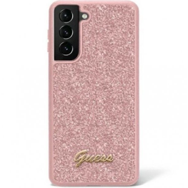 Guess Futrola za Samsung S23 Pink Glitter Script