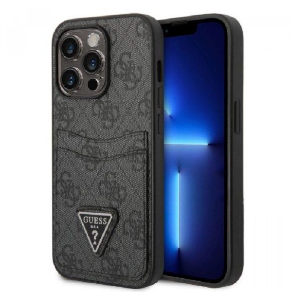 Guess Maska za iPhone 14 Pro 4G Double card triangle black