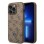 Guess Maska za iPhone 14 Pro 4G Double card triangle Brown