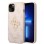 Guess Maska za iPhone 15 LEATHER 4G METAL LOGO PINK